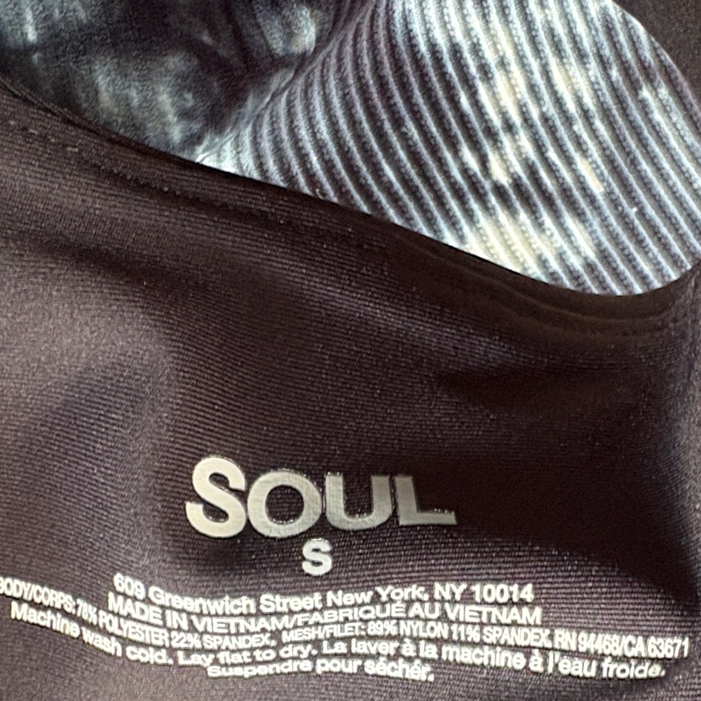 SoulCycle Black Sports Bra with Mesh Detail - Picture 3 of 4